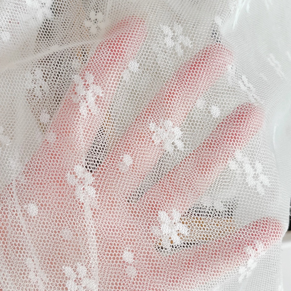 LEDIN Sheer Lace Long Sleeved Shirt